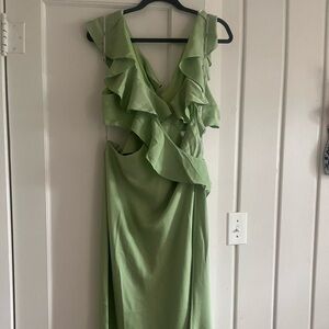 ASOS satin midaxi dress with mult flutter sleeves!